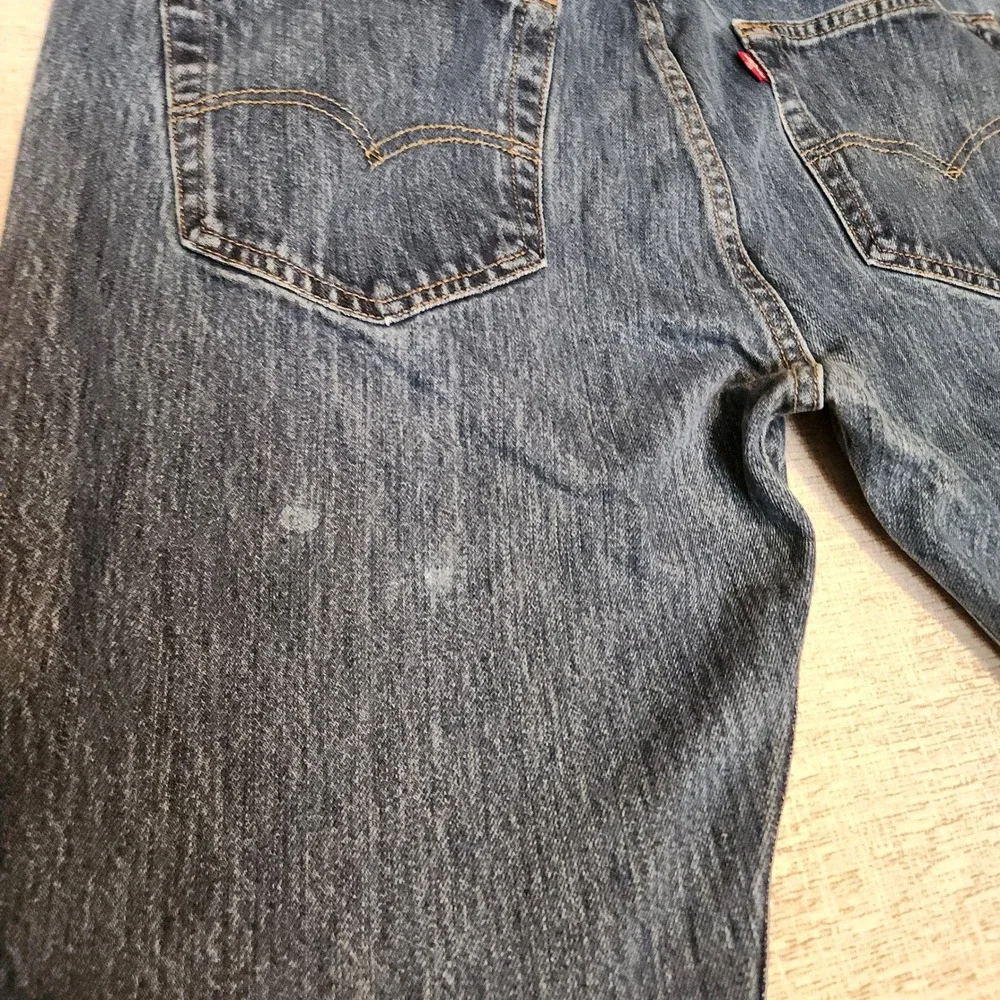 Levis 501 Original Fit Jeans Mens 36x32 Blue Straight Leg Button Fly 00501-0115